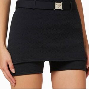 Prada Black Textured Women's Skirt/Shorts